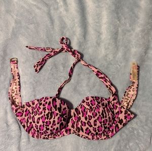 VS Padded Cheetah Print Bikini Top (36A)